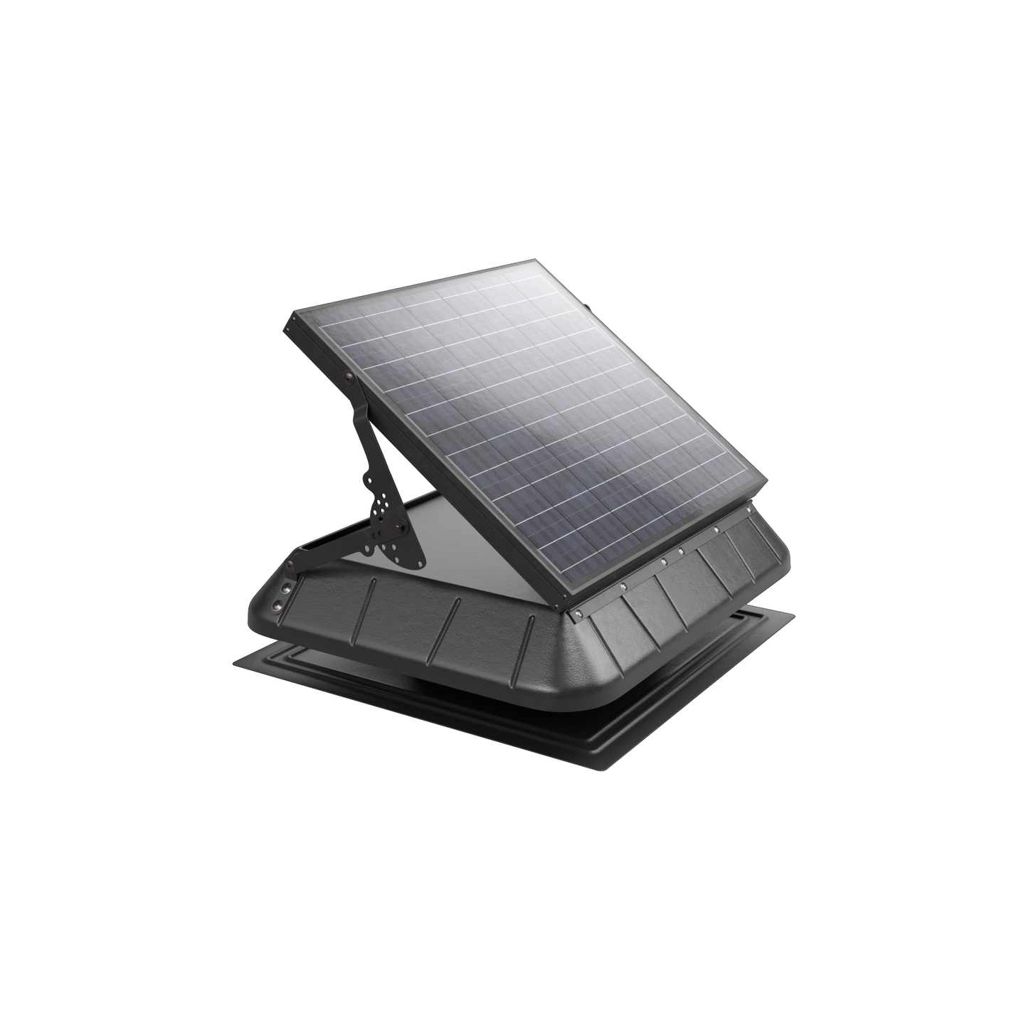 Flat-Base Solar Attic Fan