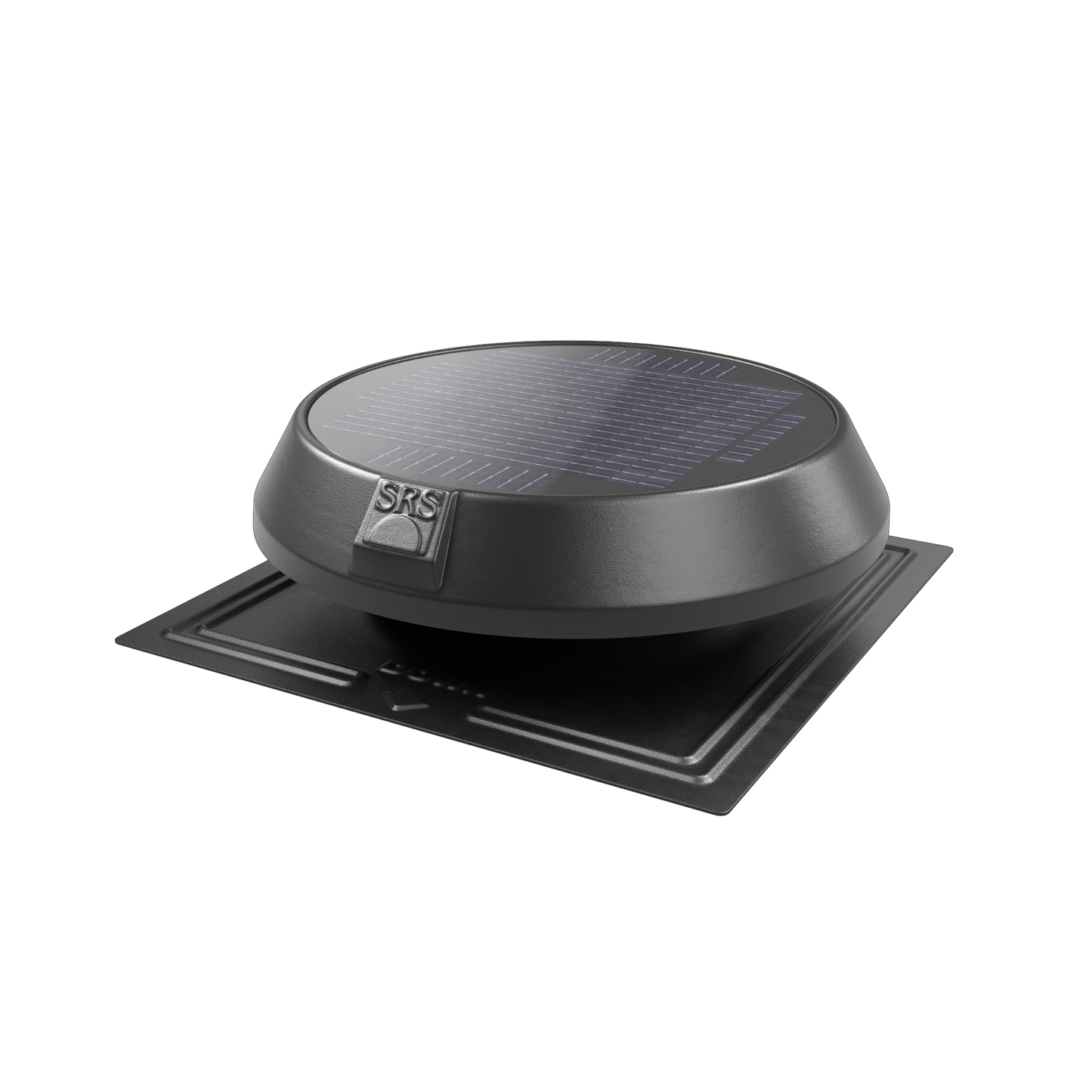 Flat-Base Solar Attic Fan