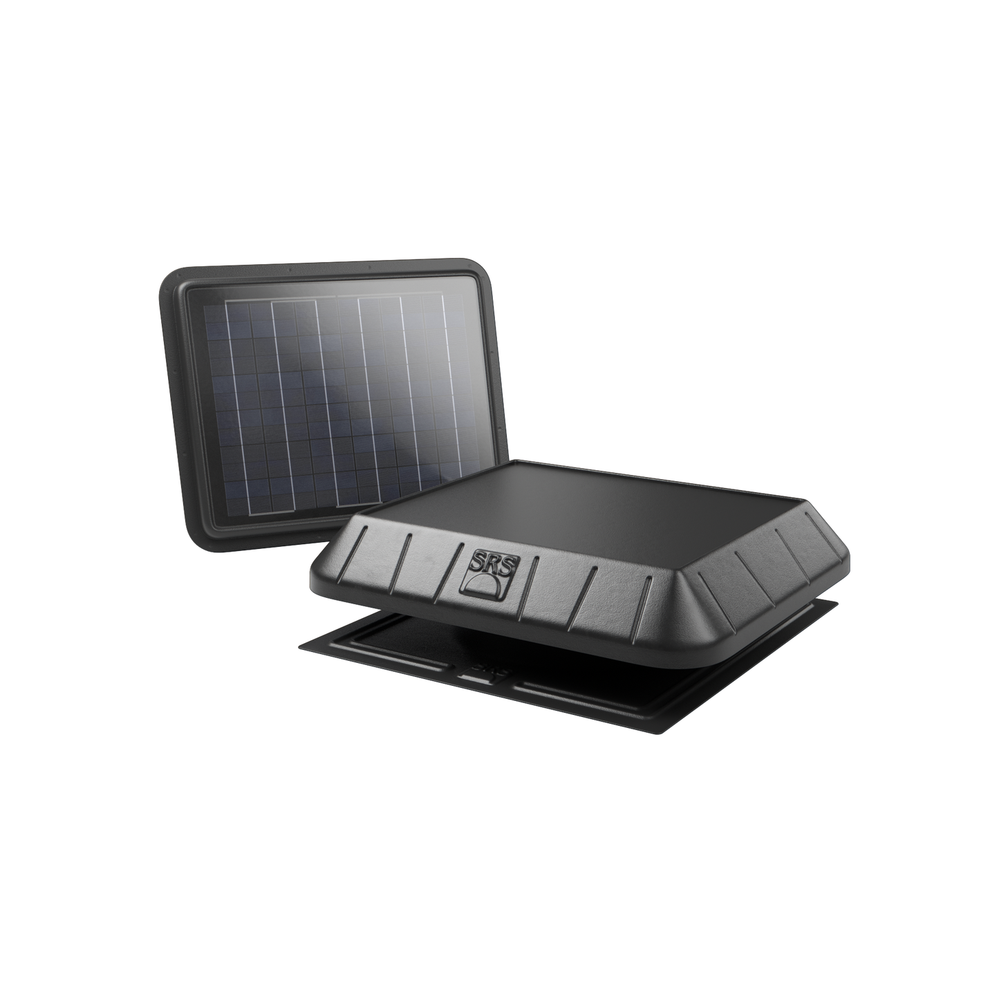 Flat-Base Solar Attic Fan