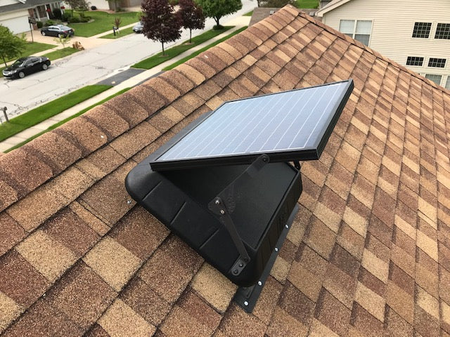 Tilting Panel Solar Attic Fan