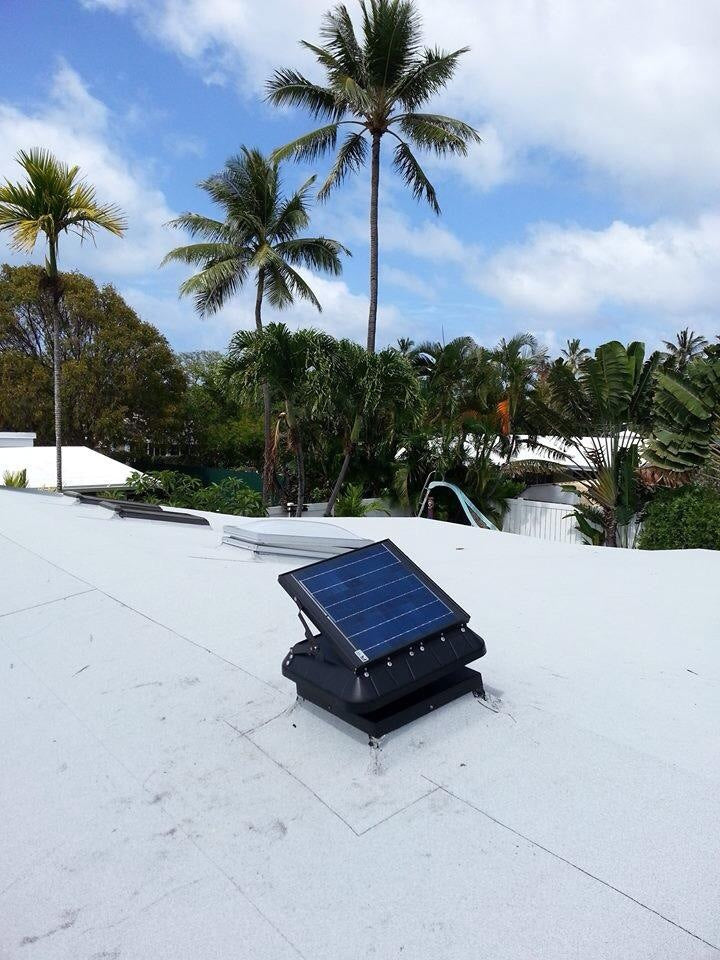 Tilting Panel Solar Attic Fan