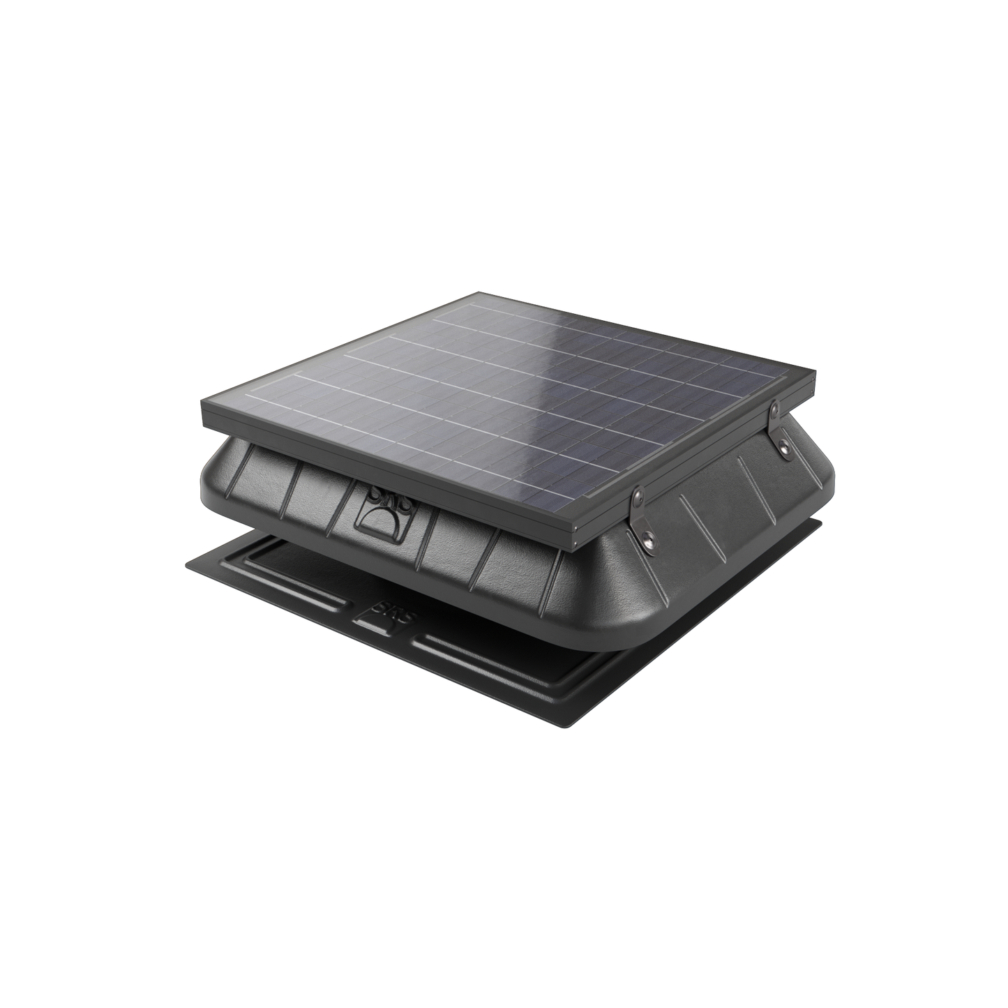 Flat-Base Solar Attic Fan