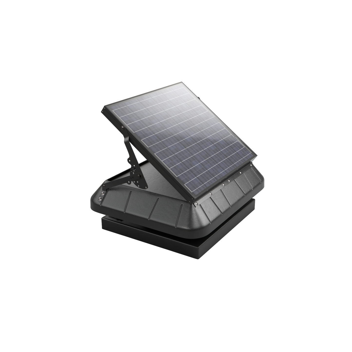 Curb-Base Solar Attic Fan